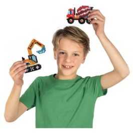 SES Creative SES8710341062064 Cuentas de planchado Camiones de construcción, Set para crear 5 tipos de vehículos