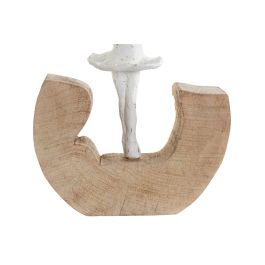 DKD Home Decor Figura Bailarina Marron Blanco 2 Unidades 6 x 24 x 17 cm
