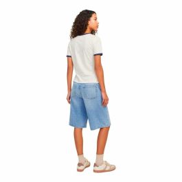 Camiseta de Manga Corta Mujer Jack & Jones Jxperle Reg Fit Blanco