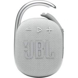JBL JBLCLIP4WHT Altavoz Bluetooth Portátil Clip 4 Sonido Pro 5W 10h Resistente Agua y Polvo con Mosquetón Integrado Blanco