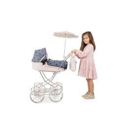 Muñecas Arias Coche Capota para Muñecas Lucia con Bolso y Sombrilla - Altura Manillar 90 cm, 42x72x93 cm