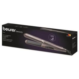Beurer Plancha de Cabello HS-15 con Revestimiento Cerámica para un Alisado Brillante y sin Encrespamiento, Mecanismo de Cierre para Viaje