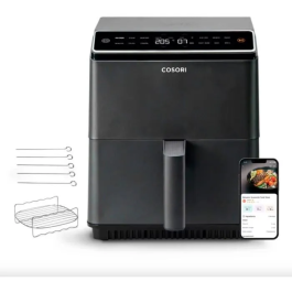 Cosori COS0810043377409 Freidora sin Aceite Edición Chef Doble Fuego 6,4L 1700W Negra con 12 Programas, 5 Brochetas y Parrilla Precio: 194.50000042. SKU: B16QMAPRYG