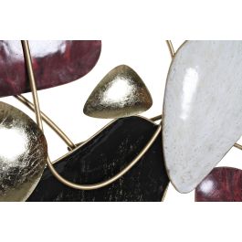 DKD Home Decor Decoracion Pared Sixties Abstracta Granate Dorado Metal 180 x 87 x 9.5 cm