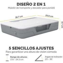 Fellowes Breyta 100016565 Maletín Elevador 2 en 1 para Portátiles hasta 14", Ergonómico con 5 Alturas Ajustables, Reciclable - Blanco Fellowes Breyta 100016565 Maletín Elevador 2 en 1 para Portátiles hasta 14", Ergonómico con 5 Alturas Ajustables, Reciclable - Blanco