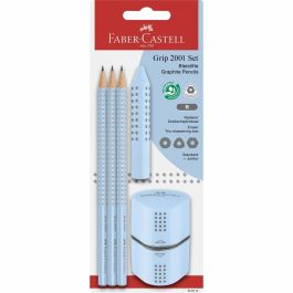 FABER-CASTELL BK Set Lápices Grip 2001 sky blue, mina B, forma triangular, resistente a la rotura, con sacapuntas, 3 piezas Precio: 23.94999948. SKU: B1BMY8BSTJ