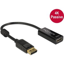 DeLOCK Adapterkabel DisplayPort 1.2 macho a HDMI hembra 4K pasivo - Cable Negro