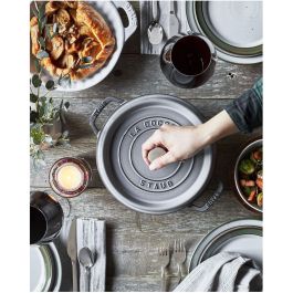 Staub La Cocotte redonda 24cm de hierro fundido, gris grafito