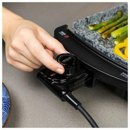 Cecotec Rock&Water 2000 Parrilla Eléctrica de Contacto, Plancha Asar 40x20 cm con Revestimiento RockStone, Termostato Regulable y Apta para Lavavajillas