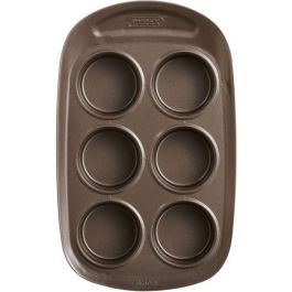 Pyrex 1452001 Molde para muffins Redondo, Acero al carbono, Antiadherente, 6 cavidades
