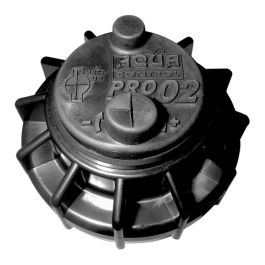 Aqua Control Aspersor Emergente Turbina Pro 02 Alcance 4-9m Conexión 1/2 Pulgada Presión 2-4.5bar 10.5cm Polietileno Negro