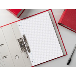 Liderpapel Recambio A4 100 Hojas 75gr Cuadro 6mm 4 Taladros Con Margen