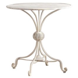 DKD Home Decor Mesita Auxiliar Tradicional Blanca Metálica Desmontable 81 x 81.5 x 81 cm Precio: 126.59000035. SKU: B1HSM8QZGP