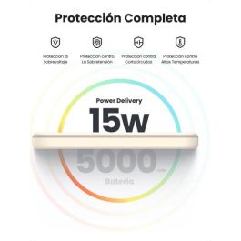 UGREEN 25207 Batería Externa 5000 mAh Cargador Inalámbrico Magnético PD15W USB-C Negro