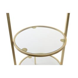 DKD Home Decor Estantería Dorado Metal Cristal 30 x 86 x 32.5 cm con 4 Estantes