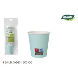 Algon Set de 24 Vasos de Cartón Aguamarina 200 cc (36 Unidades) Precio: 25.4999998. SKU: B1GLYSHWYT