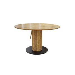 DKD Home Decor Mesa de Comedor Redonda Moderna, 130 cm Diámetro x 76 cm Alto, Madera de Acacia y Metal Precio: 616.49999972. SKU: B1GQWNY52R