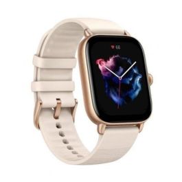 Amazfit GTS 3 W2035OV2N Smartwatch con GPS, Notificaciones, Frecuencia Cardíaca, Pantalla AMOLED Ultra HD, Blanco Marfil