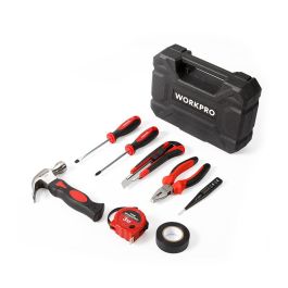 Workpro Juego de Herramientas 8 Piezas con Cutter, Destornilladores, Alicate Universal, Martillo, Cinta Métrica y Comprobador de Corriente Precio: 15.88999951. SKU: B1DL9DWBFF