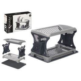 Kinvara Escurreplatos Doble Altura de Plástico Gris 46 x 13 x 30 cm Precio: 13.89000019. SKU: B12DGN98XG