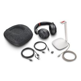 HP Poly Voyager Surround 85 UC Microsoft Teams Certified Auriculares Bluetooth Boomless USB-C con Adaptador y Base de Carga