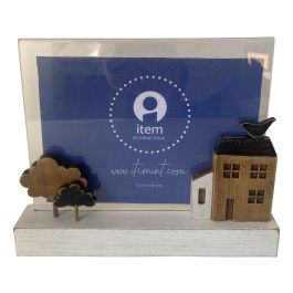 DKD Home Decor Marco de Fotos 13x18 cm (2 Unidades) de Madera y Acrílico Blanco y Marrón, Estilo Urban Casitas 22x3.5x18 cm Precio: 10.164. SKU: B19LZ7W5WW