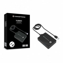 Hub USB Conceptronic 110517107101 Negro 90 cm (1 unidad)