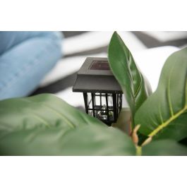 Ibergarden Baliza Solar Plástico Cuadrada Negra 6.7x26x6.7 cm (Set de 24)