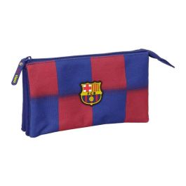 Safta Estuche Portatodo Escolar Triple Cremallera F.C. Barcelona 1ª Equipación 25-26 120x220x30 mm