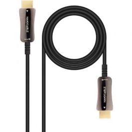 NANOCABLE Cable HDMI V2.1 AOC 8K@60Hz 4K@120Hz 48Gbps A/M-A/M, Negro, 15 m