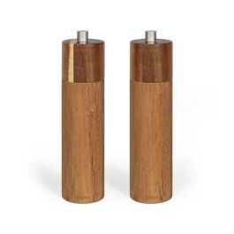 Livoo MEN425 - Juego de 2 molinillos manuales de sal y pimienta de madera de acacia con molinillo cerámico ajustable de 40 ml Precio: 31.50000018. SKU: B1EN3J26KN