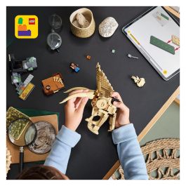 Lego Jurassic World 76969 Fósiles de dinosaurios: Cráneo de triceratops - Juego para niños de 9 años