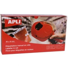 Apli Etiquetadora de Precios 2 Líneas, Compatible con Etiquetas 26x16 mm, Incluye Cartuchos de Tinta y Rollo de Etiquetas Precio: 28.49999999. SKU: BIX101419