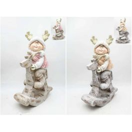 Figura Navidad Fantasia DKD Home Decor Rosa Dorado 18.5 x 56 x 33.5 cm (2 Unidades) Precio: 73.50000042. SKU: B1JPS4TL2C