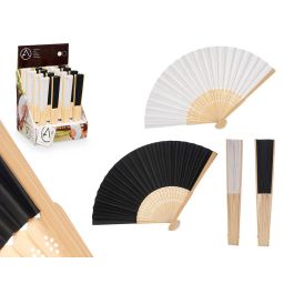 Arte Regal Abanico de Bambú y Papel, 21x1.3x3 cm, Colores Blanco y Negro, Surtidos (24 Unidades) Precio: 22.88999955. SKU: B15QAHASXC