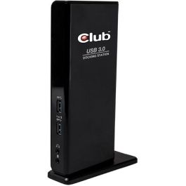 Club3D Docking Station USB 3.2 Gen 1 Dual Display HDMI DVI 4x USB 2.0 2x USB 3.2 Gen 1 Gigabit Ethernet Negro