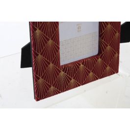 DKD Home Decor Marco de Fotos Glam para 10x15 cm Morado Rosa (4 Unidades). Ideal para decoración de hogar, fabricado en Poliéster y Madera.