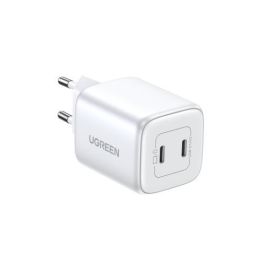 UGREEN Nexode 45W Cargador USB-C Dual PD 3.0 QC 4 (25W+20W) Blanco para Carga Rápida Universal