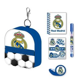 Real Madrid Set de Papelería Infantil: Minimochila Escolar Blanco 19.5 x 22.5 x 4.5 cm Ideal para Niños +3 Años Real Madrid Set de Papelería Infantil: Minimochila Escolar Blanco 19.5 x 22.5 x 4.5 cm Ideal para Niños +3 Años