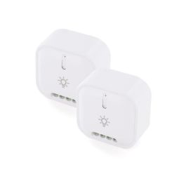 Chacon DiO 1 Conjunto de 2 Módulos de Iluminación Empotrables On/Off 1000W Domótica Inalámbrica, Control Voz Alexa/Google Home