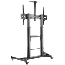 Aisens FT100TE-171 Soporte de Suelo Inclinable con Ruedas y Manivela para TV 60-100", hasta 100kg, VESA 1000x600mm, Negro