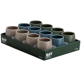 Day Vaso Diámetro 8 cm Altura 10,5 cm Colores Surtidos Azul Tapiz Verde Taladro Gris Sílex