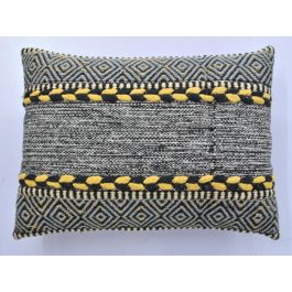 DKD Home Decor Sillón Indio Negro Blanco 65 x 90 x 74 cm Algodón Hierro