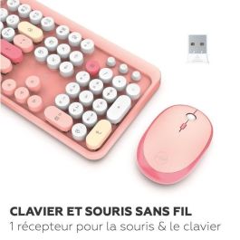 Mobility Lab MOB3700527313894 Combo Teclado + Mouse Inalámbrico Pure Color Rosa Diseño Ergonómico Escritura Discreta Mobility Lab MOB3700527313894 Combo Teclado + Mouse Inalámbrico Pure Color Rosa Diseño Ergonómico Escritura Discreta