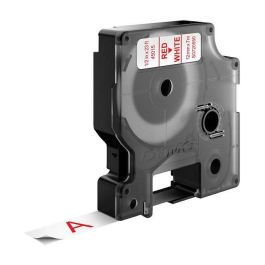 Dymo Cinta Transferencia Térmica D1 45015 Etiquetas Estándar Rojo Sobre Blanco 12mmx7M Poliéster Autoadhesiva Rotuladora Labelmanager