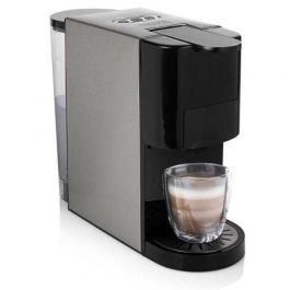 Princess 249451 Cafetera Expreso y Cápsulas 19 Bares 1450W 0.8L compatible Nespresso, Dolce Gusto, Lavazza y café molido Acero Inoxidable Plateado
