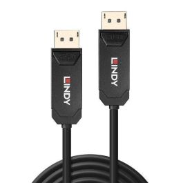 Lindy Cable DisplayPort 2.0 Fibra Óptica Híbrido 20m UHBR10 - Soporta 8K@60Hz/4K@144Hz para Instalaciones Profesionales