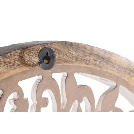 DKD Home Decor Decoración Pared Indio Natural Blanco 3 x 63 x 63 cm (2 Unidades)