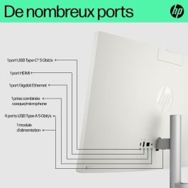 HP HP24CR0067NF PC Todo en Uno Windows 11 Pantalla FHD IPS 23.8" Ryzen 5 7520U 16GB RAM 512GB SSD Teclado y Ratón Inalámbricos