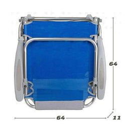 Silla playa plegabel aluminio 4 posiciones gomera 51x45x76 cm con cojin y bolso.